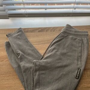 Youngla Pants Mens Large Gray Black Jogger Sweatpants Performance Drawstring